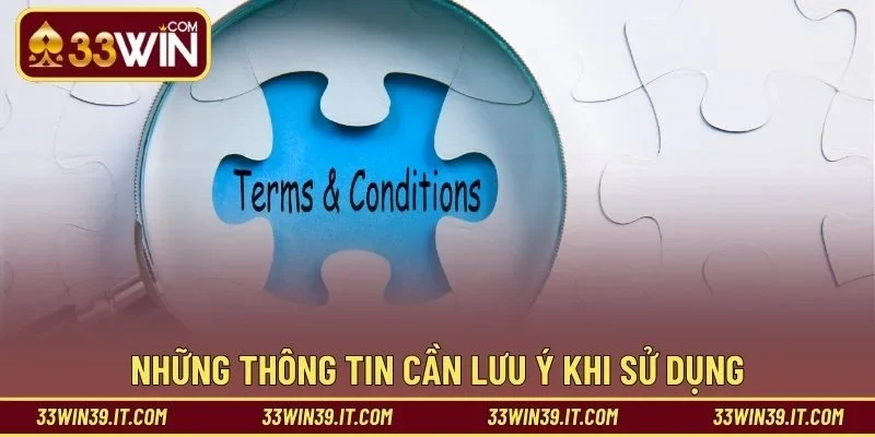 Những thông tin cần lưu ý khi sử dụng